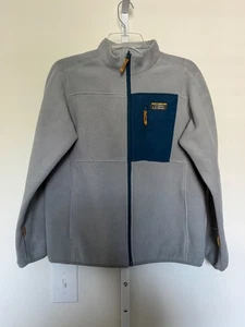 Chaqueta LL Bean Fleece Cremallera Niños Talla XL 18 Gris Claro y Azul Marino Usada en Excelente Condición - Imagen 1 de 6