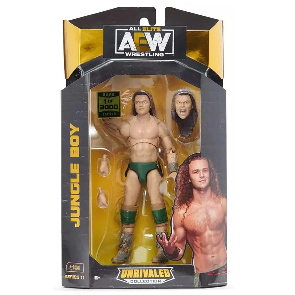 Raro 1 de 3000 Jungle Boy AEW Inigualable 11 Jazwares Juguete Lucha Figura Foto 1 de 3