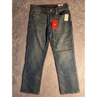 Jeans rectos relajados Lucky Brand 181 para hombre 32x30 azul denim lavado medio nuevos con etiquetas Foto 1 de 4