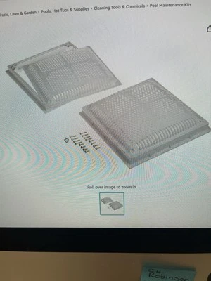 Hayward WGX1032BHF2 Square Drain Cover With Frame - White Dual Pak - Image 1 of 2