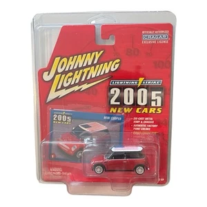 JOHNNY WHITE LIGHTNING LIGHTNING STRIKE 05 NEW CARS MINI COOPER AMERICAN FLAG - Picture 1 of 2