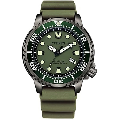 Citizen Promaster Diver BN0157-11X Eco-Drive 200M Men's Watch Khaki JDM - image 1 of 4