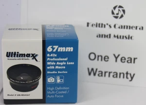 67 mm 0,43 x Weitwinkelobjektiv für Kamera Camcorder Nikon Canon Universal kostenloser Versand - Bild 1 von 15