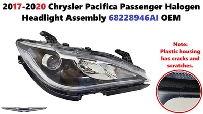 Conjunto de faros halógenos para pasajeros Chrysler Pacifica 2017-2020 68228946AI Foto 1 de 4