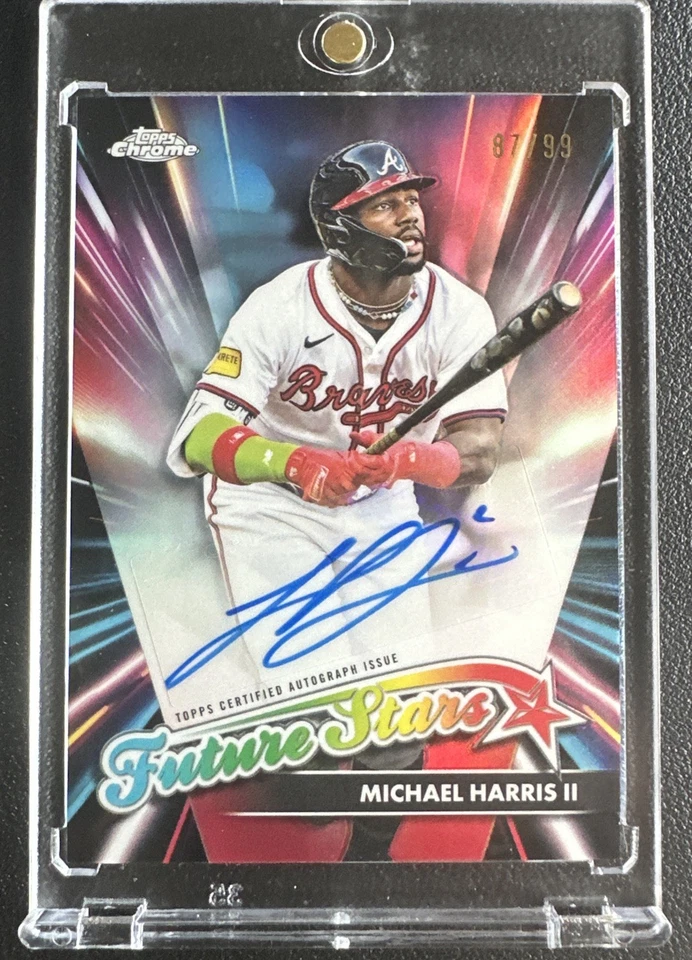 2024 Topps Chrome Michael Harris II Future Stars Rookie Refractor Auto /99 - Image 1 of 2