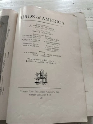 1936 Birds of America Illustrated T. Gilbert Pearson Louis Agassiz Fuertes HC - Image 1 of 4