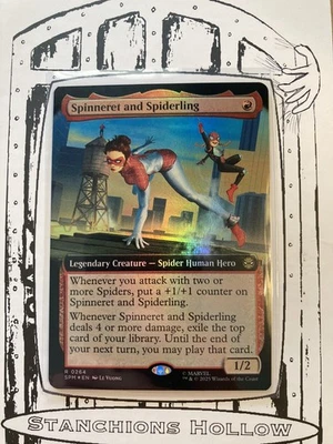 MTG Spinneret and Spiderling (Extended Art, Foil) - Marvel's Spider-Man (SPM) - Image 1 of 2