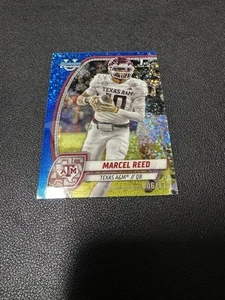 2024 Bowman Chrome U- Marcel Reed Texas A&M QB- Blue Mini Diamond /175 - Foto 1 di 4