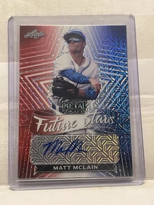 2021 Leaf Metal Matt Mclain Draft Red White Blue Refractor Auto #3/3 - Picture 1 of 2