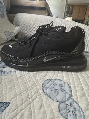 Nike Air Max Mx 720-818 Para hombres’s Zapatos para Correr Negros/Plateados Talla 7.5 Para hombres Foto 1 de 4