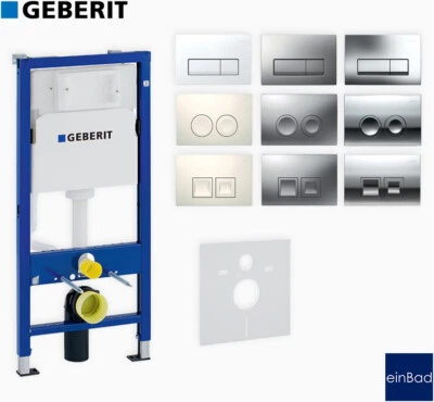 Geberit Duofix Basic UP Spülkasten Delta 112 WC Vorwandelement Betätigungsplatte - Bild 1 von 4