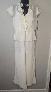 Vintage Valerie Stevens Intimates Nightgown Sets Enchanted Rose Sz S - Picture 1 of 10