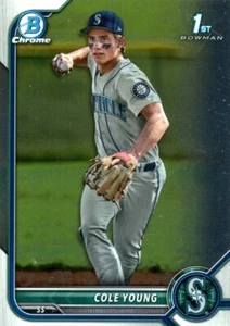 2022 Bowman Draft Cole Young #BDC-112 1° RC Chrome Seattle Mariners - Quantità!! - Foto 1 di 2