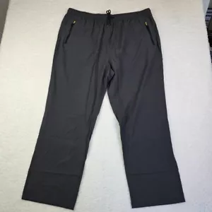 Selovzz Lightweight Hiking Tech Pants Men's 40 Dark Grey Quick Dry Drawstring - Picture 1 of 10
