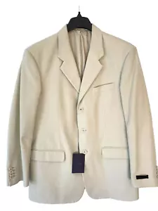 NWT PRADA Vintage Men's Cotton Jacket/Blazer Retro 3 Button 42R Ivory Italy - Picture 1 of 12