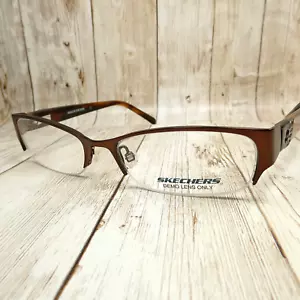 Skechers Matt Braun Schildpatt Halbrand Metall Brille - SK2018 SBRN 50-16-130 - Bild 1 von 19