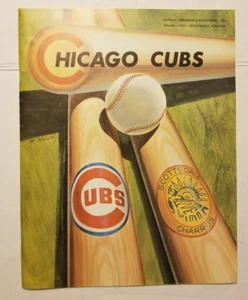 Vintage 1971 Chicago Cubs Spring Training Program Scottsdale Cubs Vs Indians - Picture 1 of 3