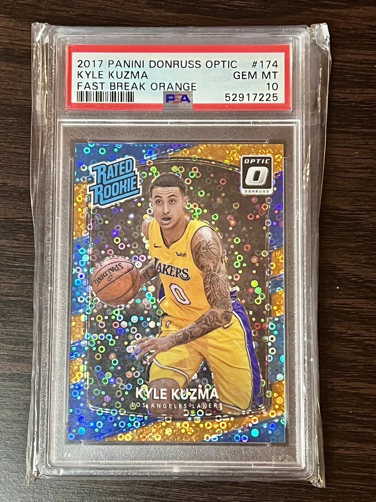 2017 Panini Optic Basketball KYLE KUZMA Orange Fastbreak 23/193