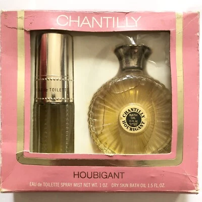 Aceite de baño vintage Chantilly piel seca 1,5 oz eau de toilette spray 1 oz Houbigant Foto 1 de 2