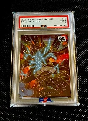 2021 Topps Chrome Star Wars Galaxy #72 Fall of a Jedi - Mace Windu PSA 9 - Image 1 of 2