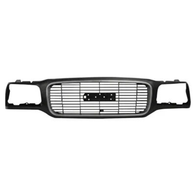 New Front Grille Assembly For 1999-2000 GMC Yukon Denali Plastic Black  & Chrome - Imagem 1 de 2