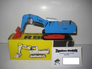 LIEBHERR R 961 BAGGER HOCHLÖFFEL RAUPEN BLAU ROT #280.4 STRENCO 1:50 OVP - Picture 1 of 3