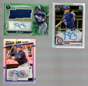 Nick Solak 2020 Bowman Chrome Refractor AU / Topps Triple Threads Au Relic Lot - Bild 1 von 1