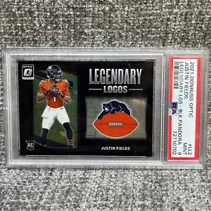 Donruss Optic 2021 Justin Fields RC Rookie Nero Pandora 02/25 PSA 9 - Foto 1 di 8