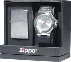 Zippo 20994 UWZ-1 Watch Black Leather Band Miyota Citizen And Lighter Gift Set - Picture 1 of 1