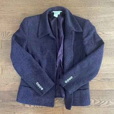 Blazer mediano de colección Austin Reed mezcla de lana púrpura Foto 1 de 4