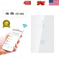 Smart Switch 2 Gang Socket Remote Control WiFi Wireless For Alexa Google Home US