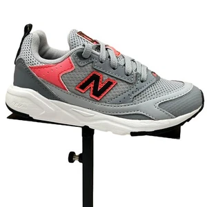 New Balance Toddler Girl's Sneakers Size 10.5 Wide Gray/Pink Lightweight Shoes - Picture 1 of 12