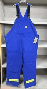 Carhartt Bib Overalls (42x32) Striped Quilt Lined Flame Resistant 100171 - Picture 1 of 13