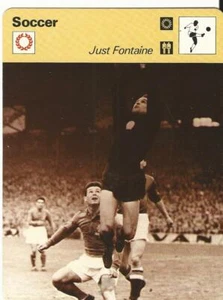 Tarjeta Sportscaster 1977-79, fútbol #44,23, Just Fontaine, Marruecos - Imagen 1 de 1