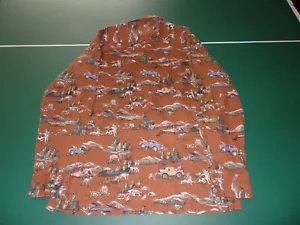 Neu mit Etikett Herren Outdoor Life Button Up Shirt Größe XXL Hirsch Elch Camp Grafik - Bild 1 von 10