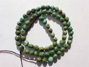 Genuine Sonoran Gold Turquoise near-round nugget Beads - 5-5.5x5-6mm - Str - Picture 1 of 17