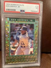 1992 Donruss The Elite Series 2389/10000 Ken Griffey Jr #13 PSA 7 HOF