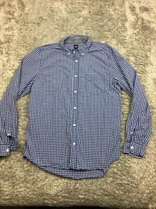 Gap Button Up Shirt Mens Size Large Blue White Checkered - Picture 1 of 11