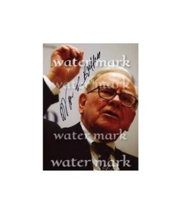 WARREN BUFFETT INVESTOR BANKER NACHDRUCK SIGNIERTES FOTO 8"X11". #3 - Bild 1 von 1