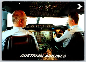 D1 4x6 Postcard - Austrian Airlines Cockpit Airbus A 310-324 - Picture 1 of 2