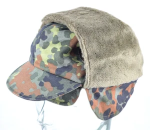 Original Bundeswehr Wintermütze Feldmütze Gr. 60 gefüttert flecktarn - Bild 1 von 8