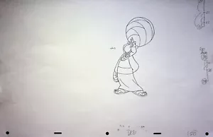 Copia de hoja modelo ALADDIN 1992 estudio de producción The Peddler 11x17 Disney #GB - Imagen 1 de 2