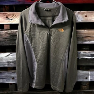 THE NORTH FACE 1/4 Zip Up Pullover Grey Fleece Jacket Men's Size Large - Picture 1 of 16