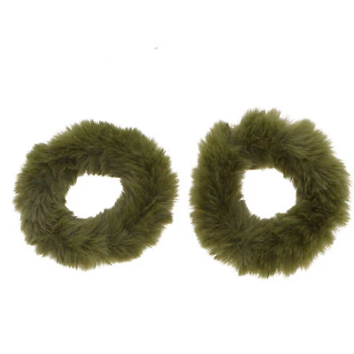Small Fuzzy Fur Scrunchies Furry Pony Holder - Set of 2 - Image 1 of 3