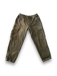 Vintage 90s Blind Skateboards Cargo Pants Size Small 34 Green *Missing Button* - Picture 1 of 21