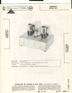 Sams Photofact , Harmony Model SA-7 Pre Amp , Original Hard Copy - Picture 1 of 1