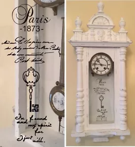 Shabby Wasserf.Aufkleber Möbeltattoo f.Uhr,Schrank,Regulator,Vitrine,Fenster - Bild 1 von 13