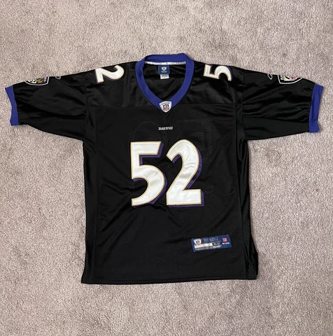 Vintage NFL Reebok On Field Baltimore Ravens Ray Lewis Stitched Jersey Sz 52 Cover