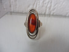 _ Beautiful, old Ring __835 Silver __ Amber