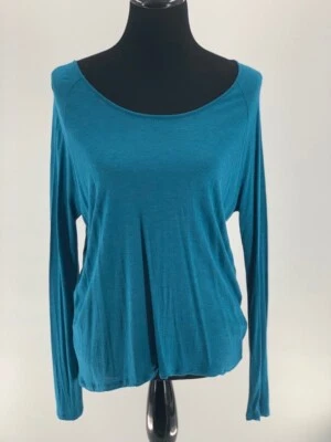 Kensie Mujer Camiseta Azul Manga Larga Cuello Redondo Pullover Camiseta XL Foto 1 de 4